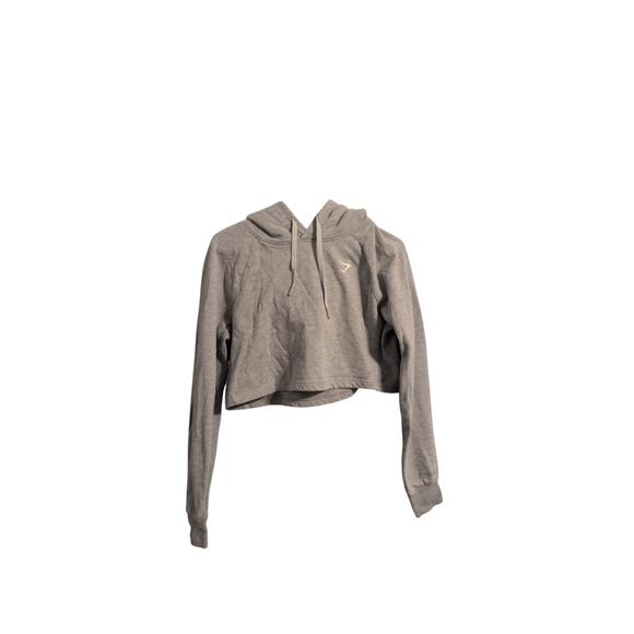 Gymshark Crop Hoodie – Gray, Size Medium - Picture 1 of 4